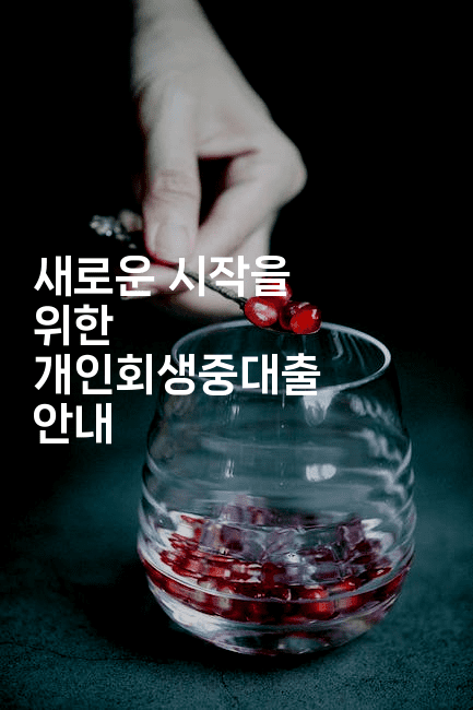 새로운 시작을 위한 개인회생중대출 안내-셀러뷰