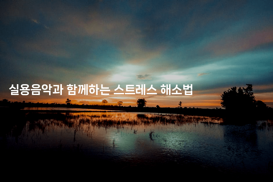 실용음악과 함께하는 스트레스 해소법-셀러뷰